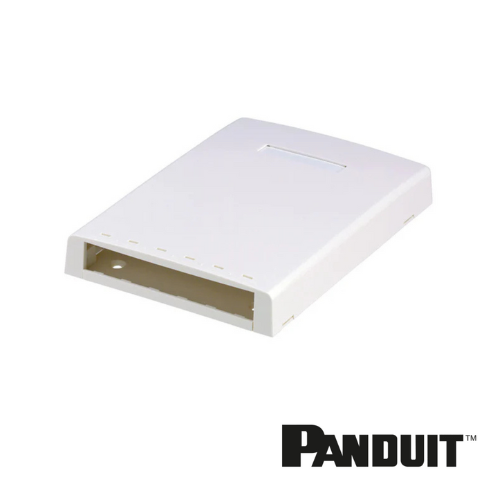 PANDUIT Mini-Com® 6-Port Surface Mount Box | With Fibre Spool | White