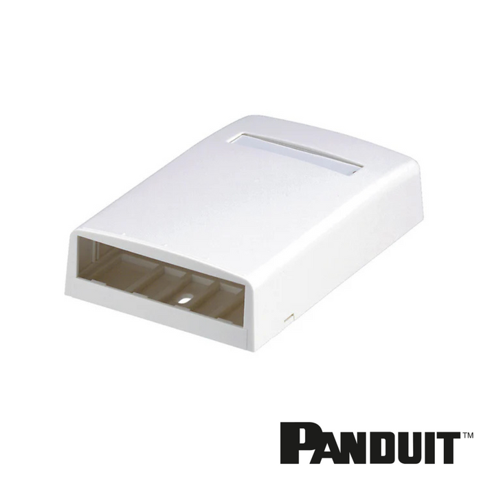 PANDUIT Mini-Com® 4-Port Surface Mount Box | White