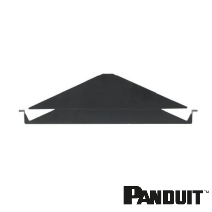 PANDUIT Patch Panel Cover Plate | Angled | 1RU | Black