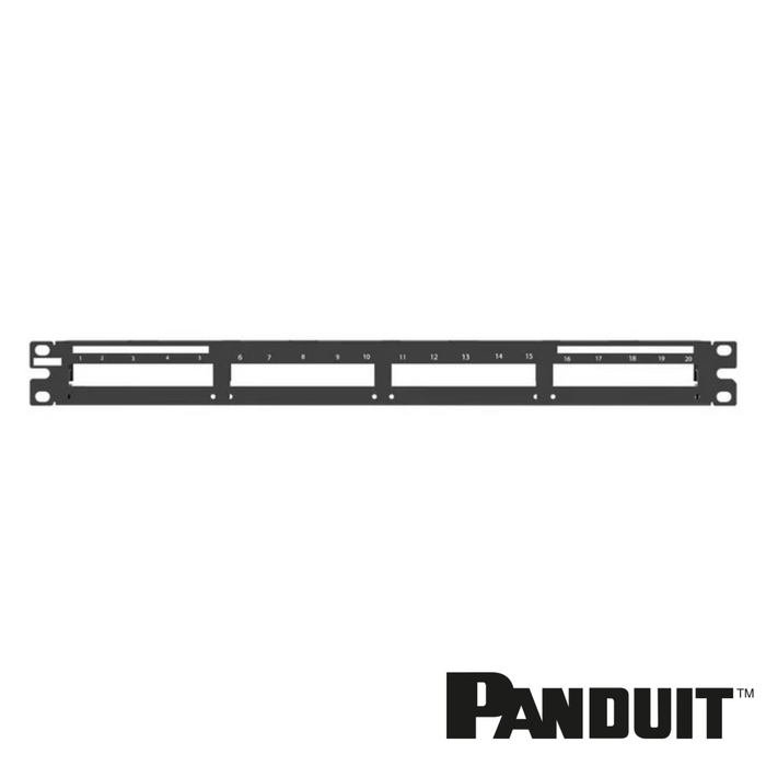 PANDUIT QuickNet™ Shielded Patch Panel | Black | 1RU | Selector