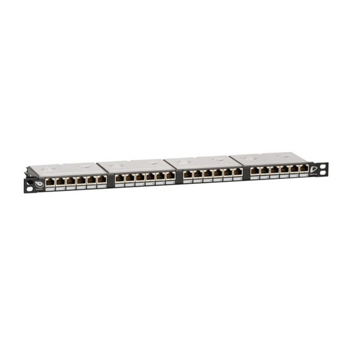 LEVITON Cat6A 10gplus 24port 0.5RU Loaded Panel | Shielded