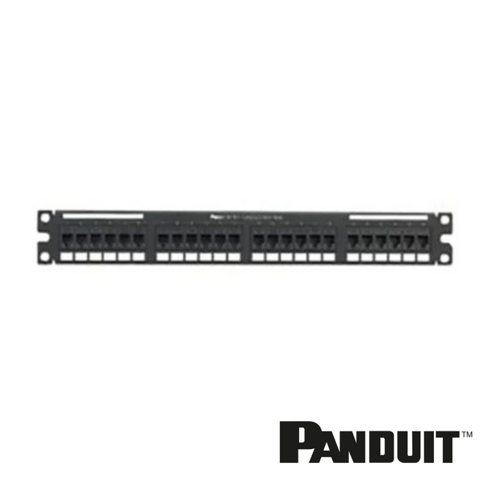 PANDUIT NetKey Cat6a 24-Port Punchdown Patch Panel | 1RU