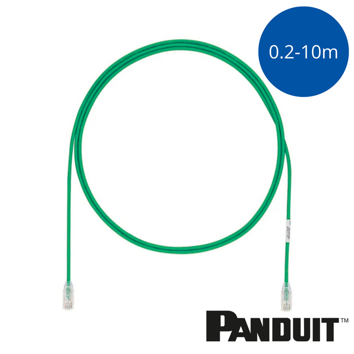 PANDUIT Cat6 28AWG Small Diameter Patch Cord | UTP | Green | Selector