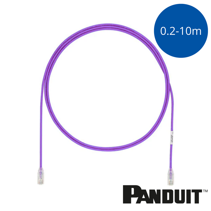 PANDUIT Cat6 28AWG Small Diameter Patch Cord | UTP | Violet | Selector