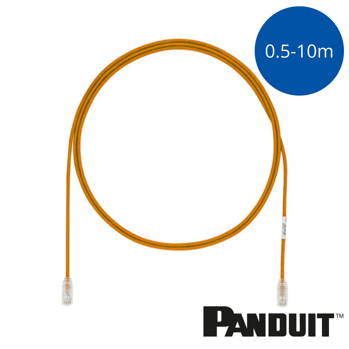 PANDUIT Cat6 28AWG Small Diameter Patch Cord | UTP | Orange | Selector