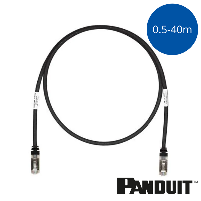 PANDUIT TX6A™ Cat6A 10Gig Patch Cord | Shielded | Black | Selector