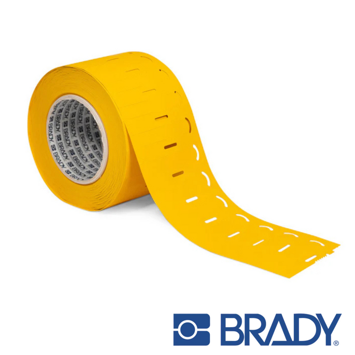BRADY Indoor Outdoor 76 mm Core Polyolefin Hypertag | Yellow | Selector