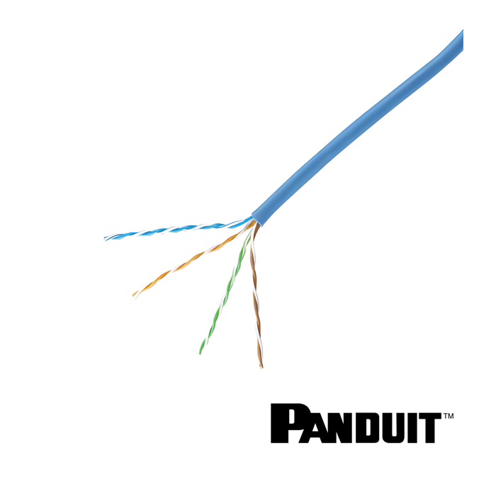 PANDUIT NetKey Cat5e 24 Awg Cable | U/UTP | Blue | ECA