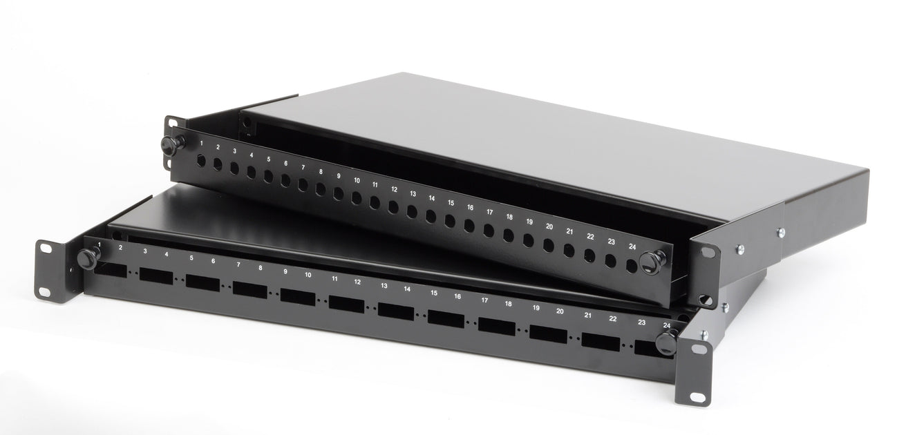 Unloaded Front Sliding Fibre Optic Patch Panels | 1RU | Selector ...