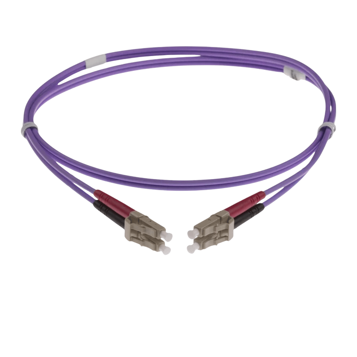 NENCO OM4 DUPLEX FIBRE OPTIC PATCH CORD | Selector | Heather/Violet