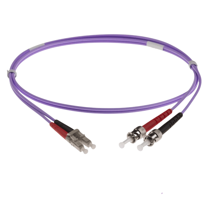 NENCO OM4 DUPLEX FIBRE OPTIC PATCH CORD | Selector | Heather/Violet