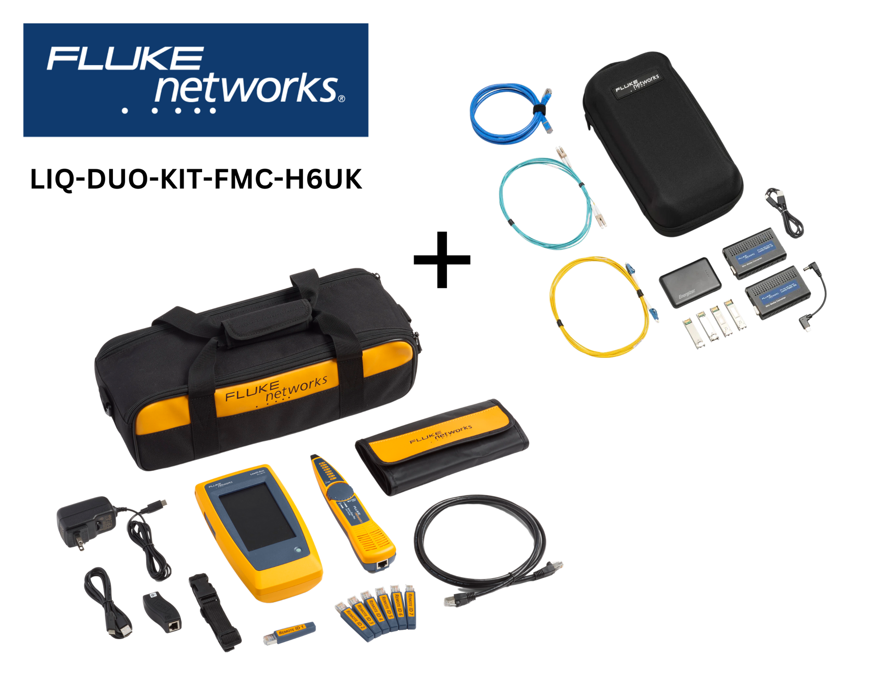 Linkiq Fluke LinkIQ™ Duo Kit + 1G/10G Fibre Kit — Networks Centre
