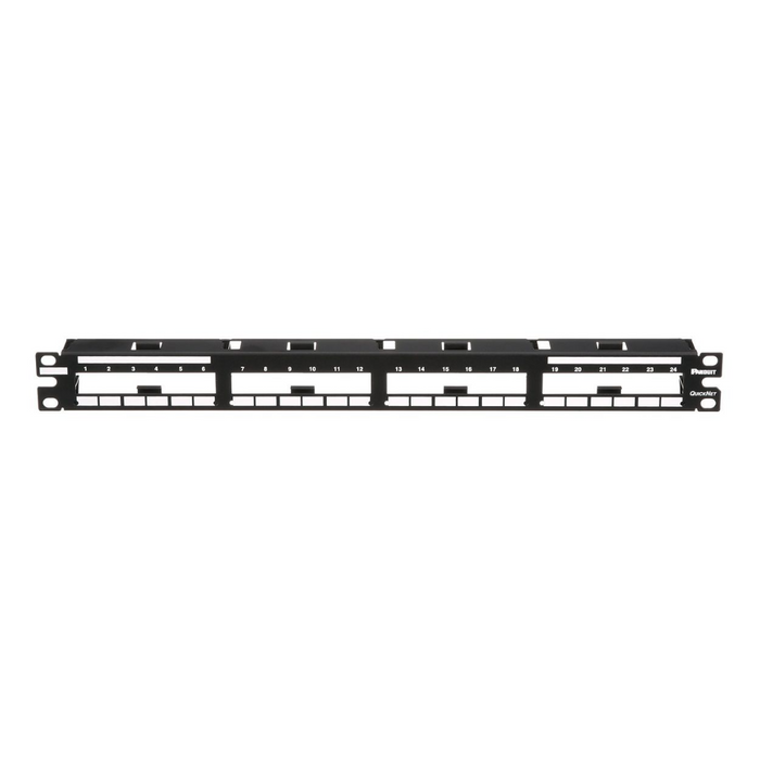 PANDUIT QuickNet™ Unshielded Patch Panel | Black | 1RU | Selector