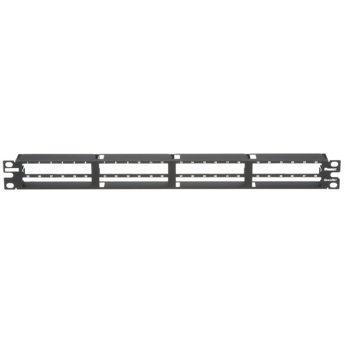 PANDUIT QuickNet™ Unshielded Patch Panel | Black | 1RU | Selector