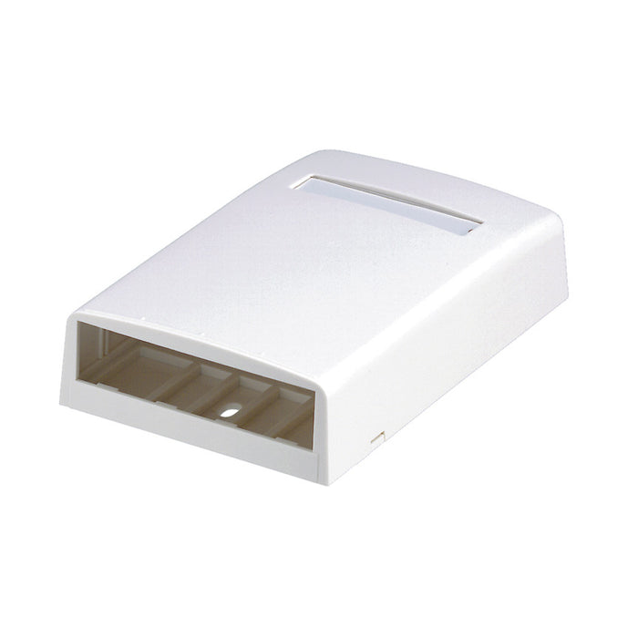 Panduit Mini-com 4 Port Surface Plate Mount Box in Arctic White