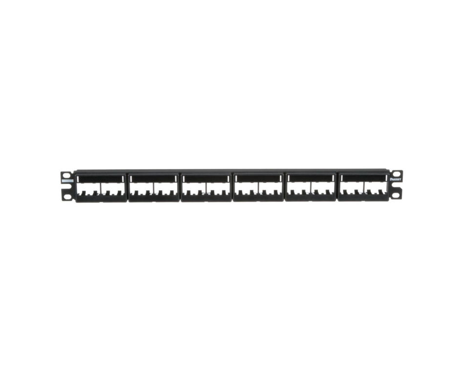Panduit Modular Patch Panel With Plastic Front Unloaded 24 Port 1U + L ...