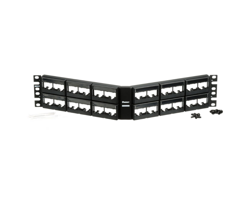 Panduit Modular Angled 48 Port Patch Panel Unloaded 2U