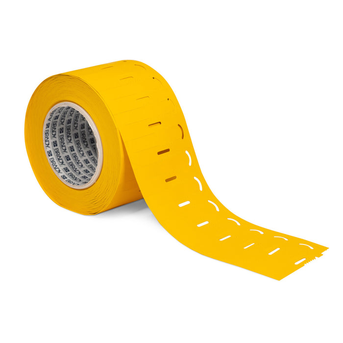BRADY Indoor Outdoor 76 mm Core Polyolefin Hypertag | Yellow | Selector