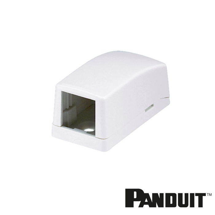 PANDUIT Mini-Com® 1-Port Surface Mount Box | White