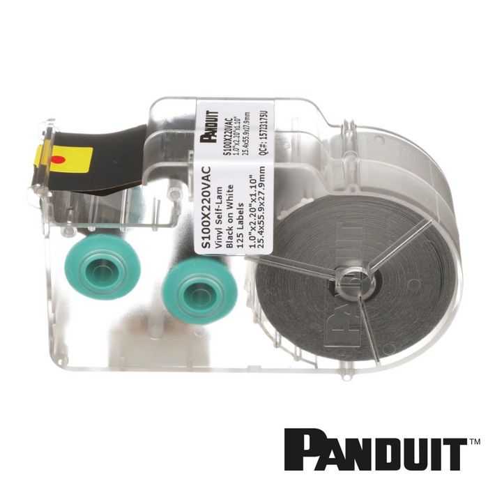 PANDUIT P1 Self-Laminating Label Cassette | Polyolefin | 1 x 1.2