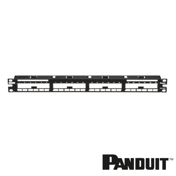 PANDUIT QuickNet™ Unshielded Patch Panel | Black | 1RU | Selector