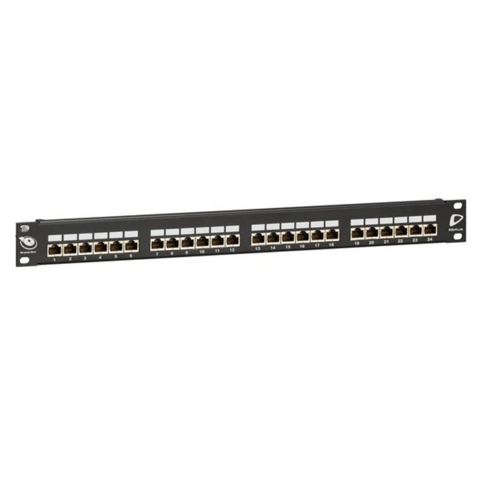 LEVITON Cat6A 10gplus 24port 1RU Loaded Panel | Shielded