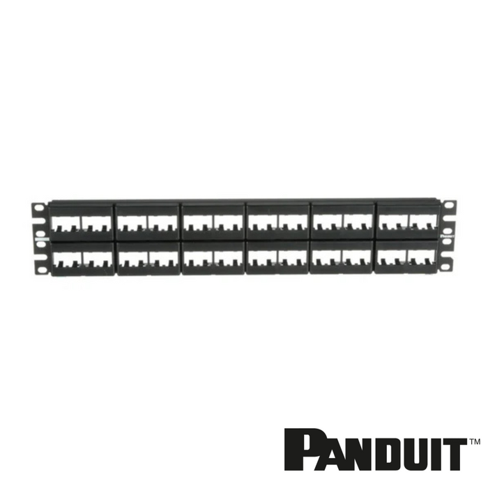 PANDUIT Mini-Com® Modular 48-Port Patch Panel | Unloaded | 2RU